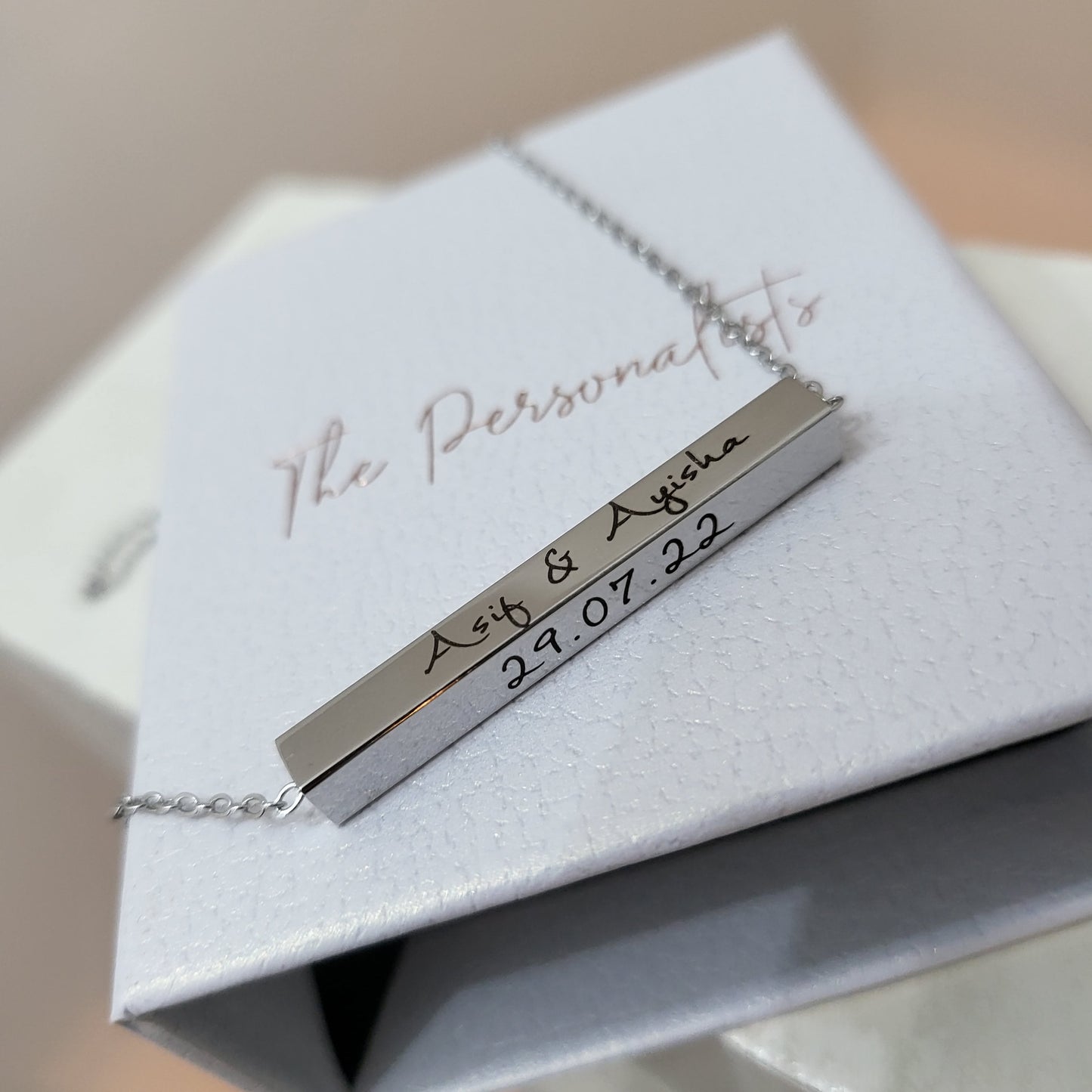 Horizontal Bar Necklace - The Personalists