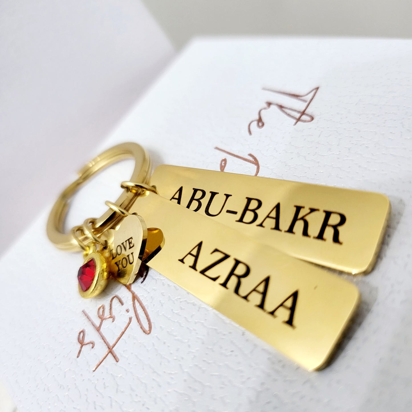 Bar & Heart Keyring - The Personalists