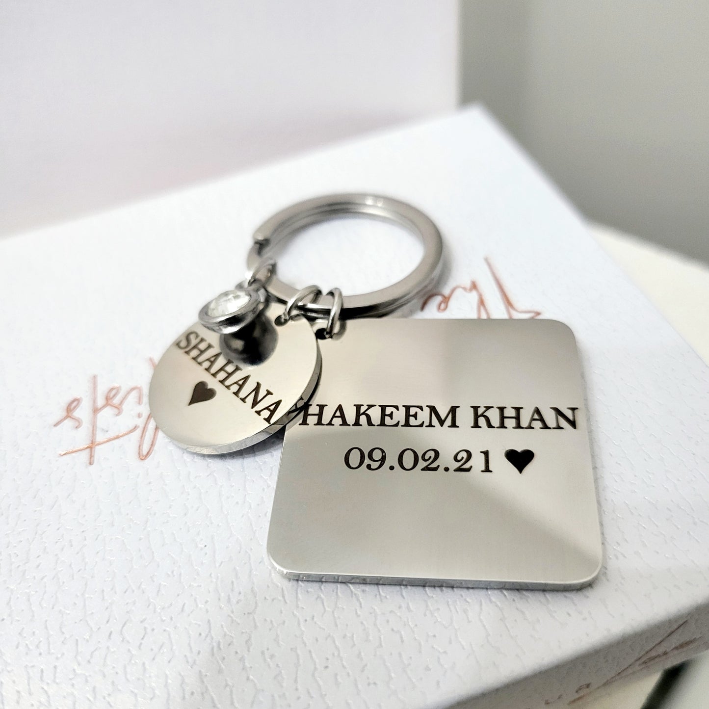 Square & Circle Keyring - The Personalists