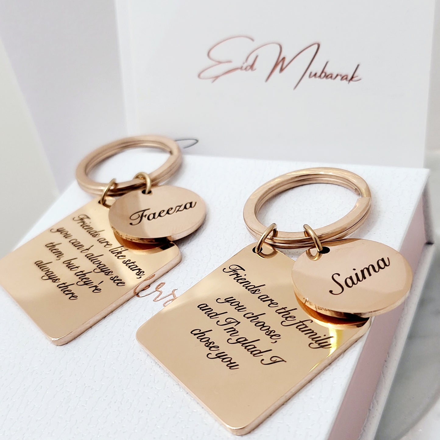 Square & Circle Keyring - The Personalists