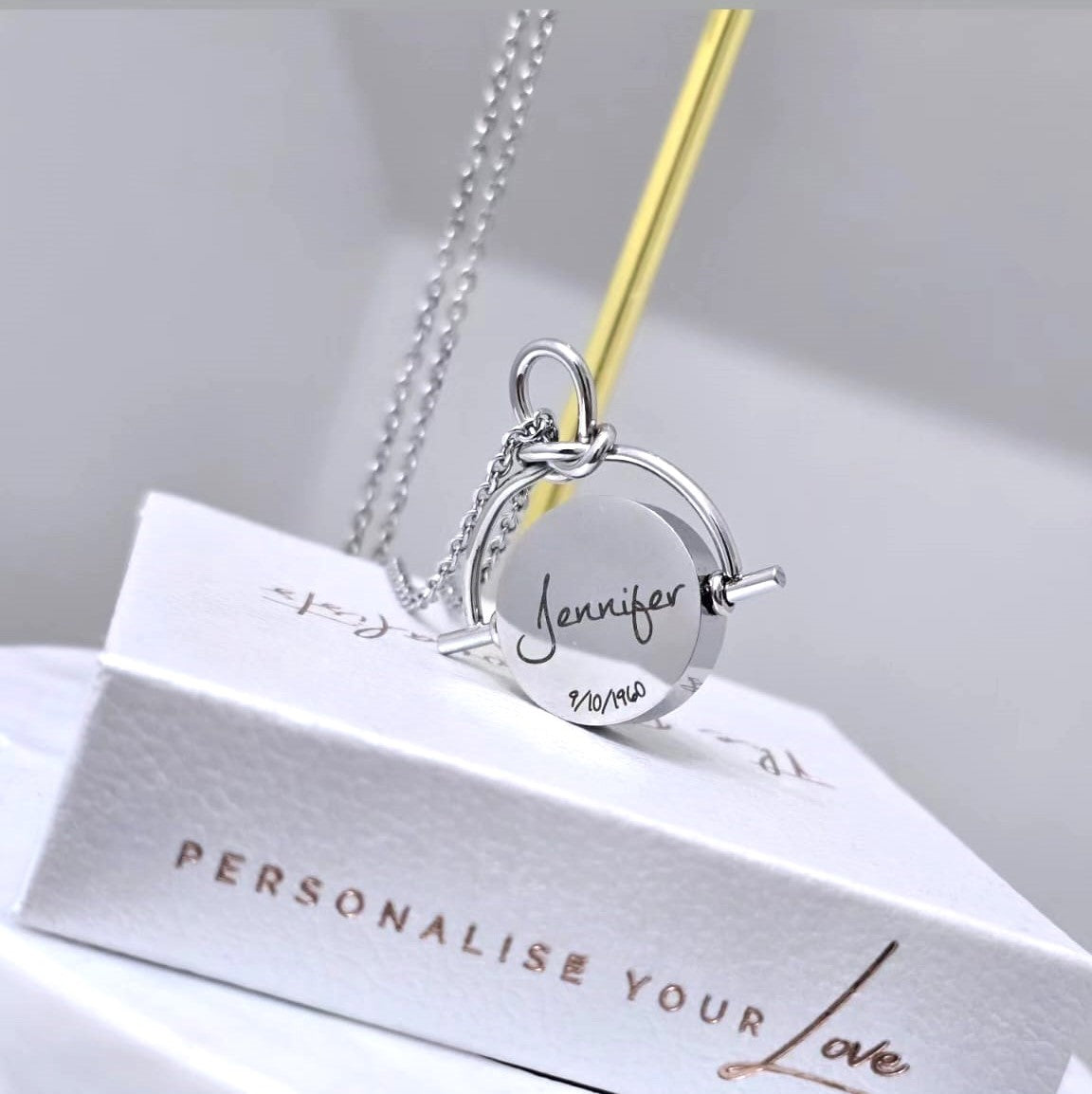 Bar & Heart Necklace - The Personalists