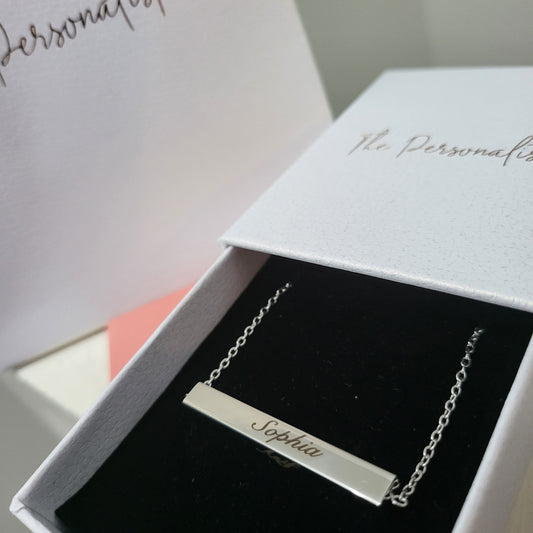 Horizontal Bar Necklace - The Personalists