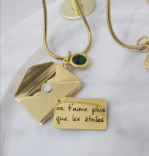 Load and play video in Gallery viewer, Envelope Locket Necklace
